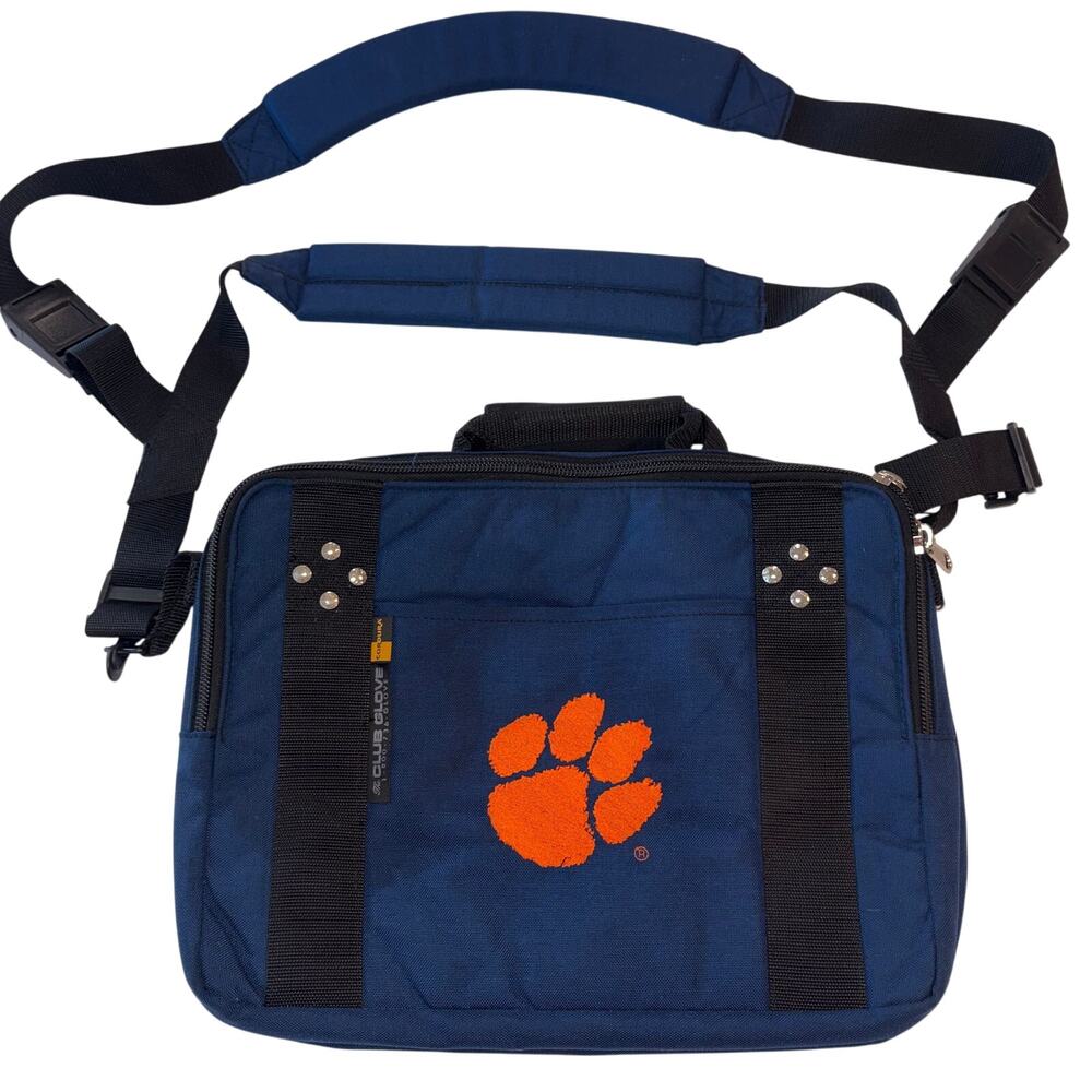 Club Glove Clemson Tiger Laptop Messenger Bag Travel Shoulder Briefcase Blue EUC